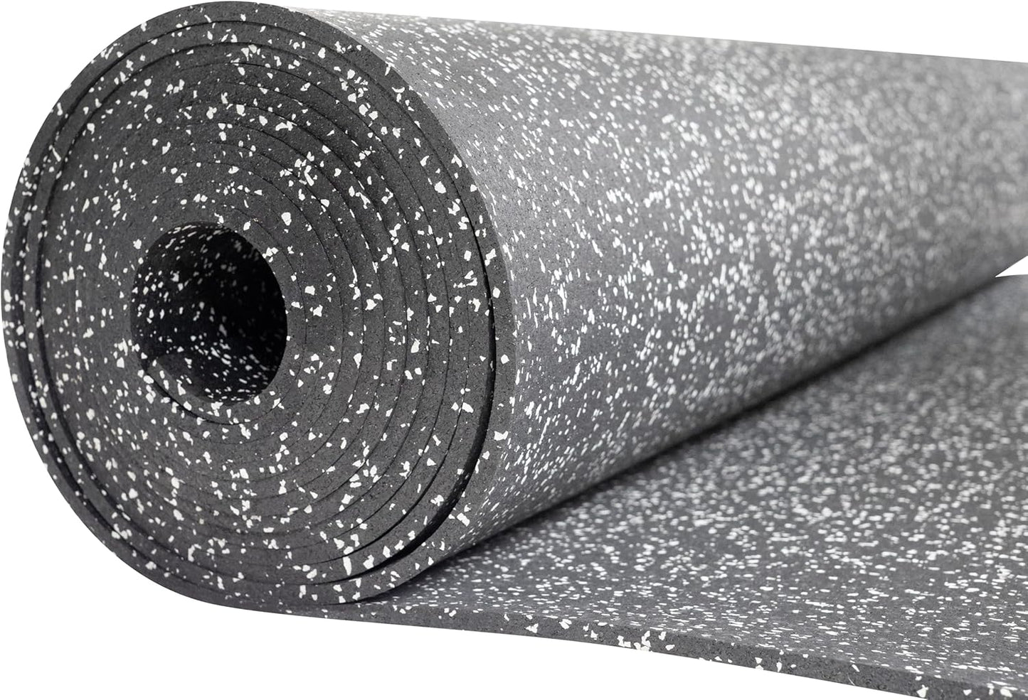 Rubber Gym Floor Mat - Heavy Duty Commercial Protective Gym Flooring Roll, 8Mm Thick (10% Grey, 4' X 20')