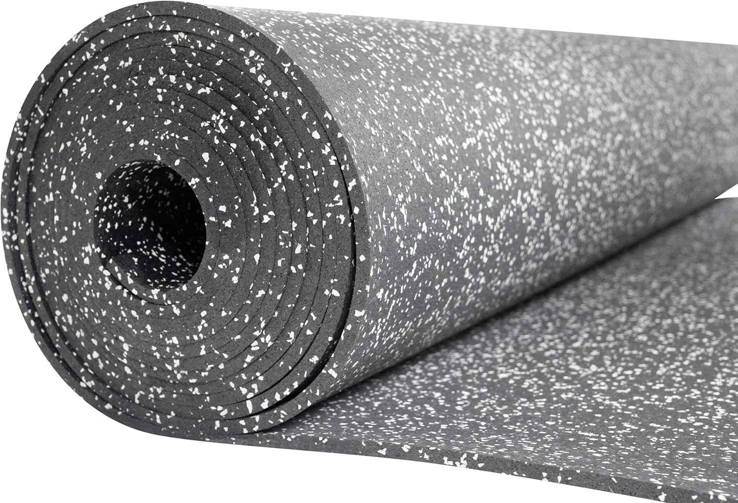 Rubber Gym Floor Mat - Heavy Duty Commercial Protective Gym Flooring Roll, 8Mm Thick (10% Grey, 4' X 20')