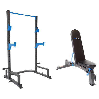 Deluxe Power Cage with Fuel Adjustable FID Weight Bench